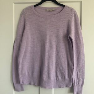 LOFT light purple crew neck sweater